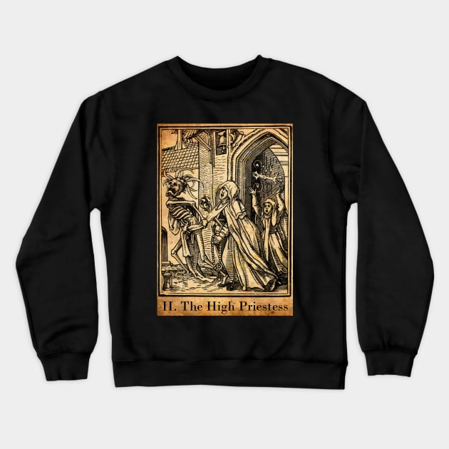 The High Priestess Tarot Crewneck Sweatshirt by Gwraggedann